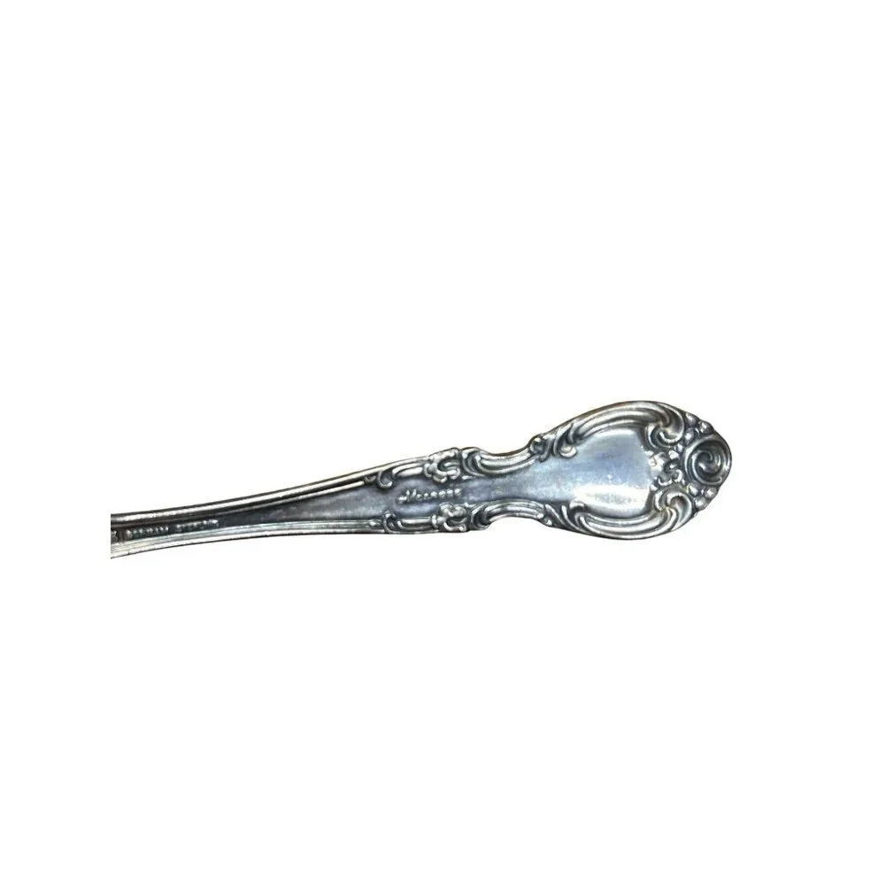 Gorham Melrose Silver Serving Spoon With Ornate Floral Design 6